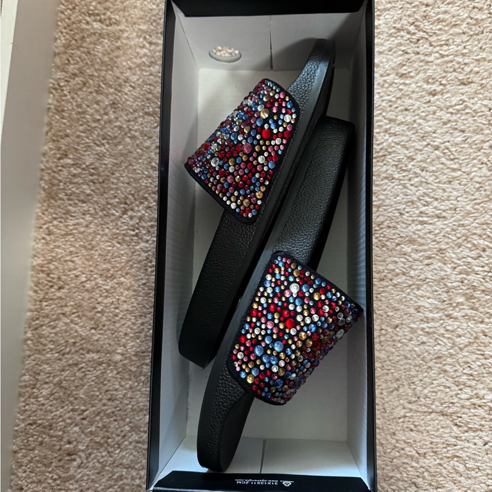 INC rainbow Rhinestones color Sandals